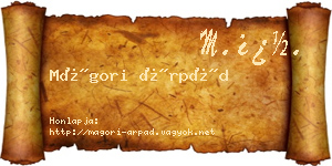 Mágori Árpád névjegykártya