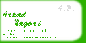 arpad magori business card