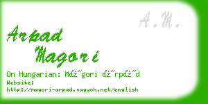 arpad magori business card
